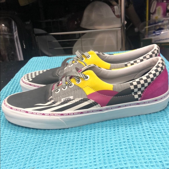 Vans Authentic Pink and Yellow Sneakers Iconic Skate Style - Picture 2 of 6